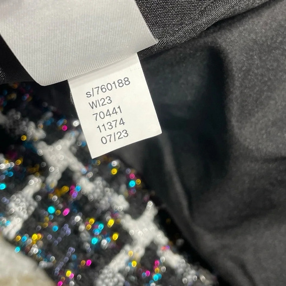 Ann Taylor LOFT  Shimmer Tweed Cropped Shirt Jacket size XL - Picture 9 of 12